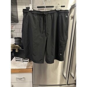 Kenneth Cole Tech Cargo Shorts Lightweight Quick Dry Flex SzM Black Undershorts